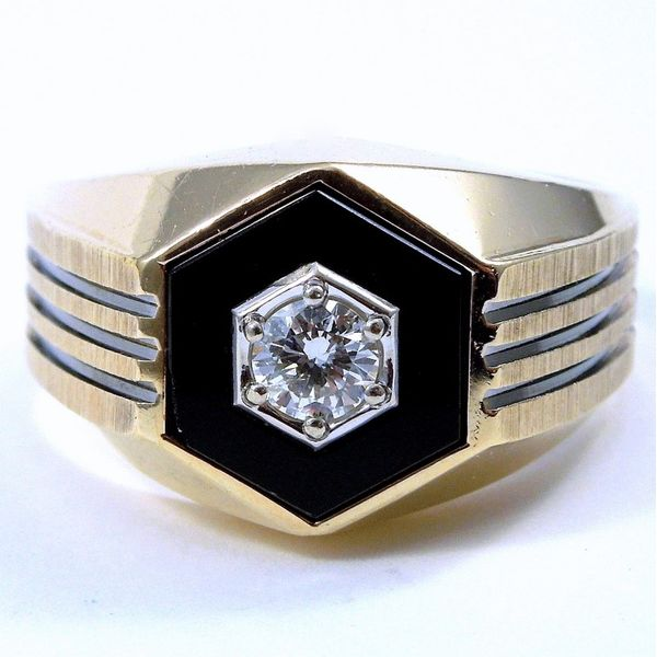 Gents Onyx & Diamond Ring Joint Venture Jewelry Cary, NC