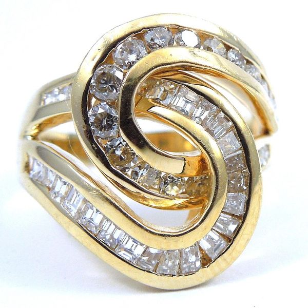Diamond Swirl Ring Joint Venture Jewelry Cary, NC