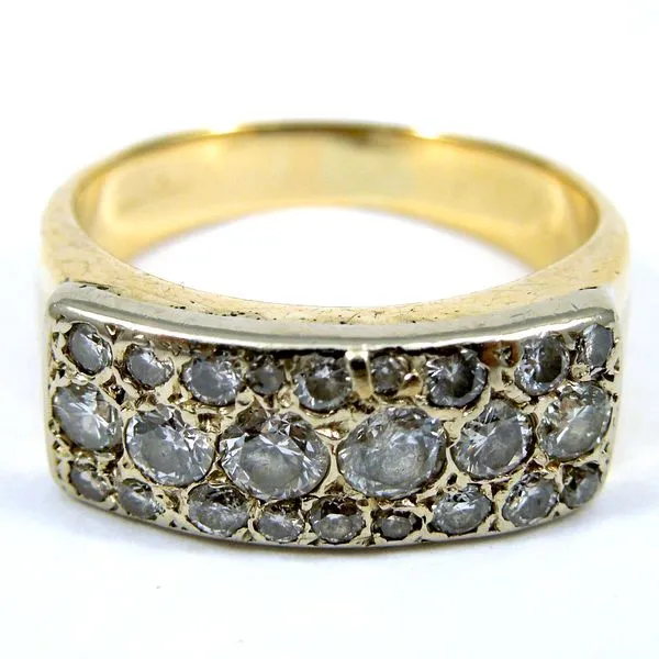 Wide Diamond Cluster Band Image 2 Joint Venture Jewelry Cary, NC