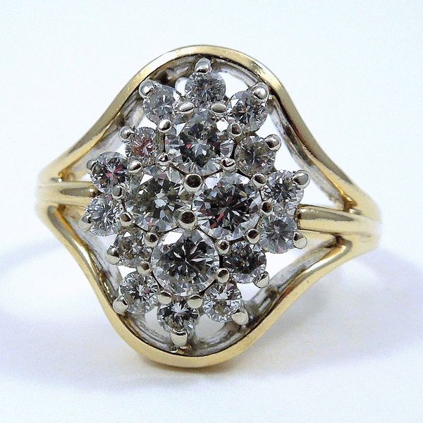 Oval Diamond Cluster Ring Joint Venture Jewelry Cary, NC