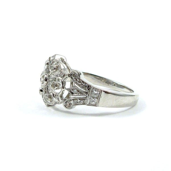Vintage Inspired Diamond Snowflake Ring Image 2 Joint Venture Jewelry Cary, NC