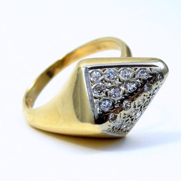 Estate Diamond Triangle Ring Image 2 Joint Venture Jewelry Cary, NC