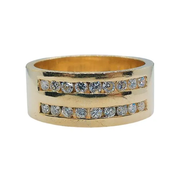 Double Row of Channel Set Diamond Ring Joint Venture Jewelry Cary, NC