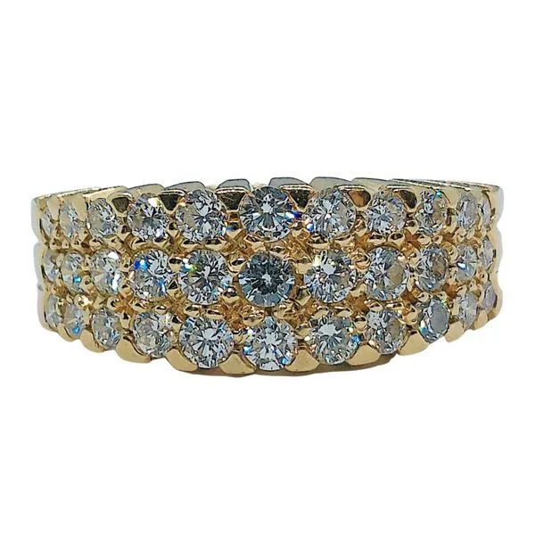 Three Row Diamond Fashion Band Joint Venture Jewelry Cary, NC