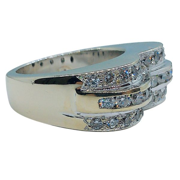 Three Row Diamond Heart Ring Image 2 Joint Venture Jewelry Cary, NC