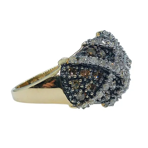 Black and Colorless Diamond Fashion Ring Image 2 Joint Venture Jewelry Cary, NC