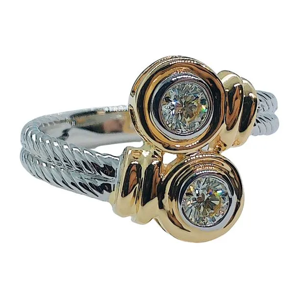 Bypass Double Diamond Ring Joint Venture Jewelry Cary, NC