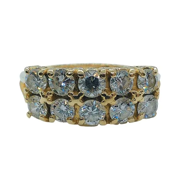 Two Row Diamond Band Ring Joint Venture Jewelry Cary, NC
