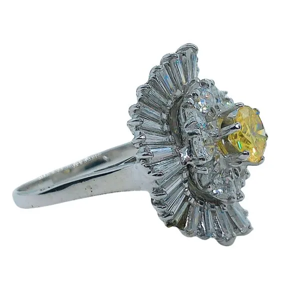 Fancy Yellow Diamond Cocktail Ring Image 2 Joint Venture Jewelry Cary, NC