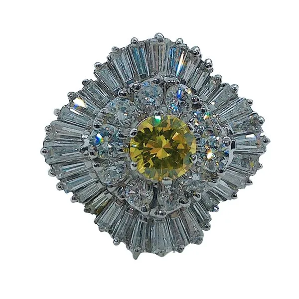 Fancy Yellow Diamond Cocktail Ring Joint Venture Jewelry Cary, NC