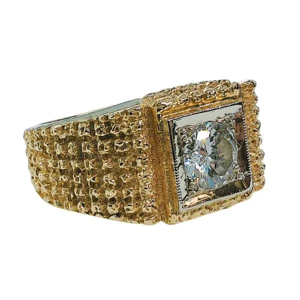 Gents Vintage Diamond Pinky Ring Image 2 Joint Venture Jewelry Cary, NC