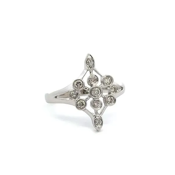 Open Lacey Diamond Navette Ring Image 2 Joint Venture Jewelry Cary, NC