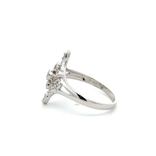 Open Lacey Diamond Navette Ring Image 3 Joint Venture Jewelry Cary, NC