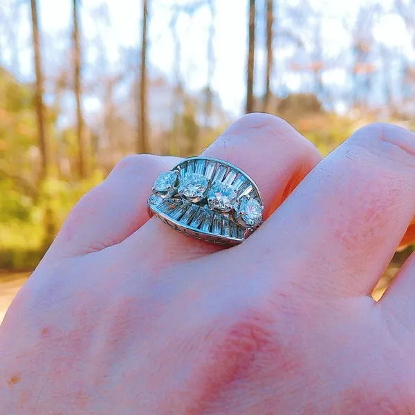 Three Row Diamond Fashion Ring Image 3 Joint Venture Jewelry Cary, NC