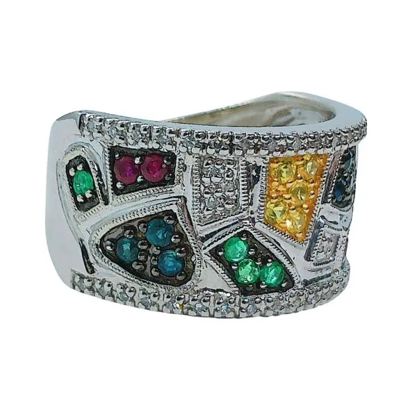 Colored Sapphire Wide Band Image 2 Joint Venture Jewelry Cary, NC