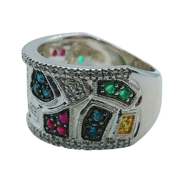 Colored Sapphire Wide Band Image 3 Joint Venture Jewelry Cary, NC