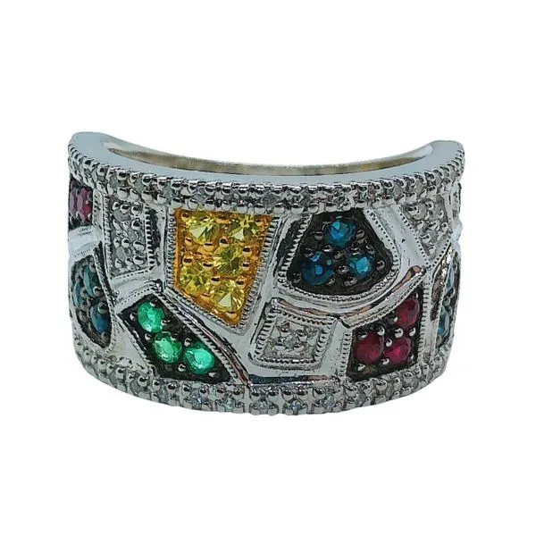 Colored Sapphire Wide Band Joint Venture Jewelry Cary, NC