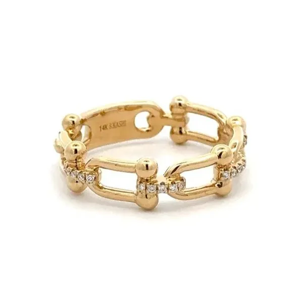 Open Link Diamond Connector Ring Image 2 Joint Venture Jewelry Cary, NC