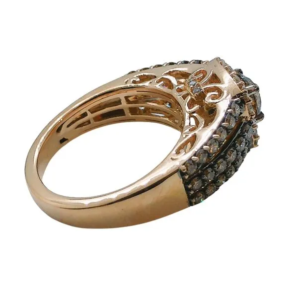 Brown/White Diamond Halo LeVian Ring Image 2 Joint Venture Jewelry Cary, NC