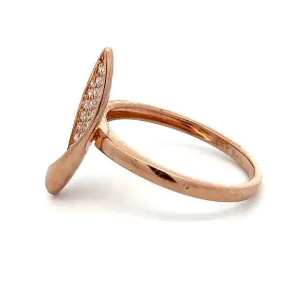 14K Rose Gold Marquise-Shaped Pave Diamond Bella Ring Image 2 Joint Venture Jewelry Cary, NC