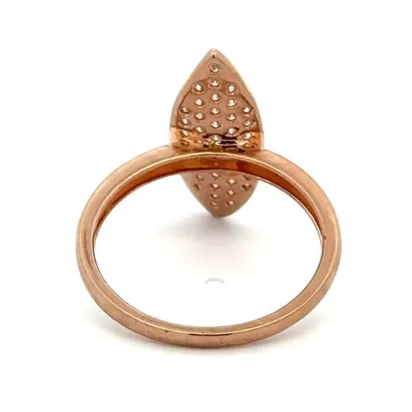 14K Rose Gold Marquise-Shaped Pave Diamond Bella Ring Image 3 Joint Venture Jewelry Cary, NC