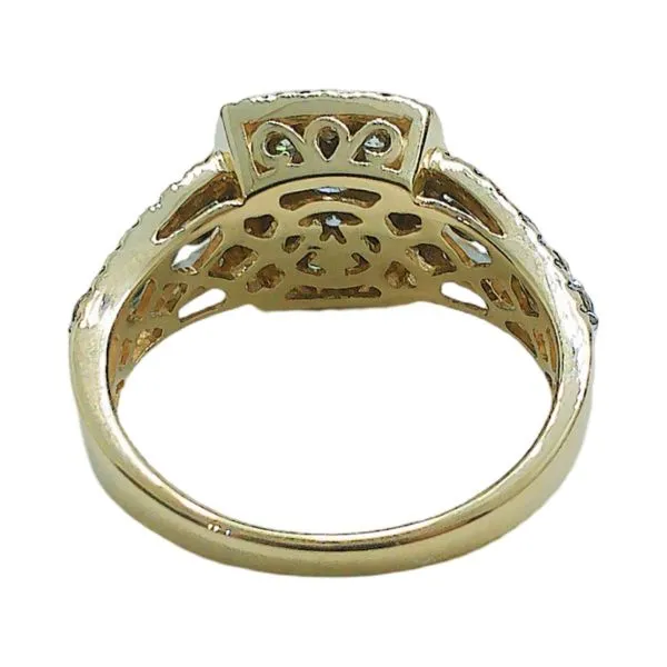 LeVian 14K Two-Tone 1.00 CTW Diamond Cluster Halo Ring Image 3 Joint Venture Jewelry Cary, NC