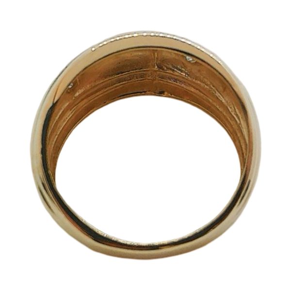 10K Yellow Gold Flush Mount Diamond Estate Ring Image 3 Joint Venture Jewelry Cary, NC