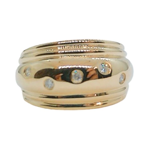 10K Yellow Gold Flush Mount Diamond Estate Ring Joint Venture Jewelry Cary, NC