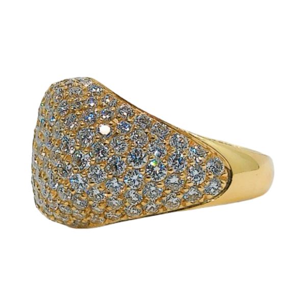 Crivelli 18K Gold 2.02ctw Diamond Pavé Pinky Ring Image 2 Joint Venture Jewelry Cary, NC