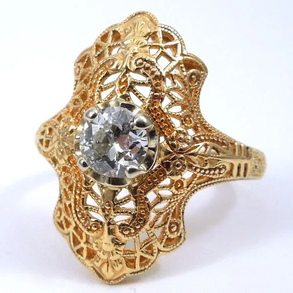 Vintage Inspired Diamond Fashion Ring Joint Venture Jewelry Cary, NC