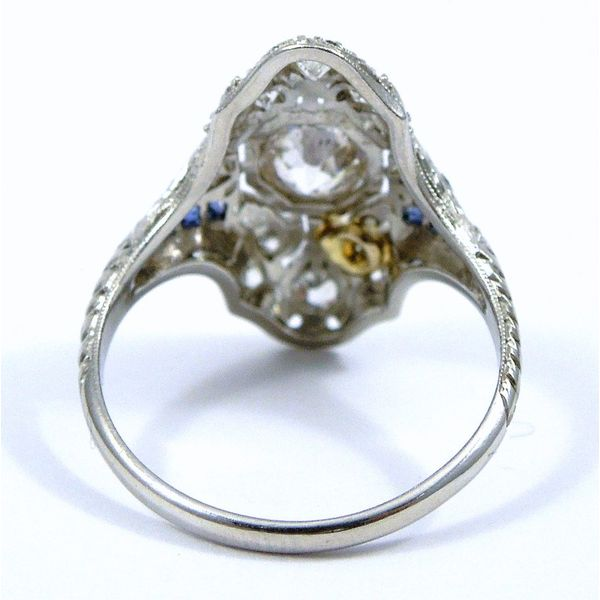 Vintage Diamond and Sapphire Dinner Ring Image 2 Joint Venture Jewelry Cary, NC