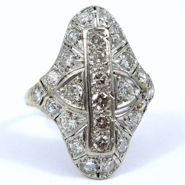 1930s Vintage Diamond Cocktail Ring Joint Venture Jewelry Cary, NC