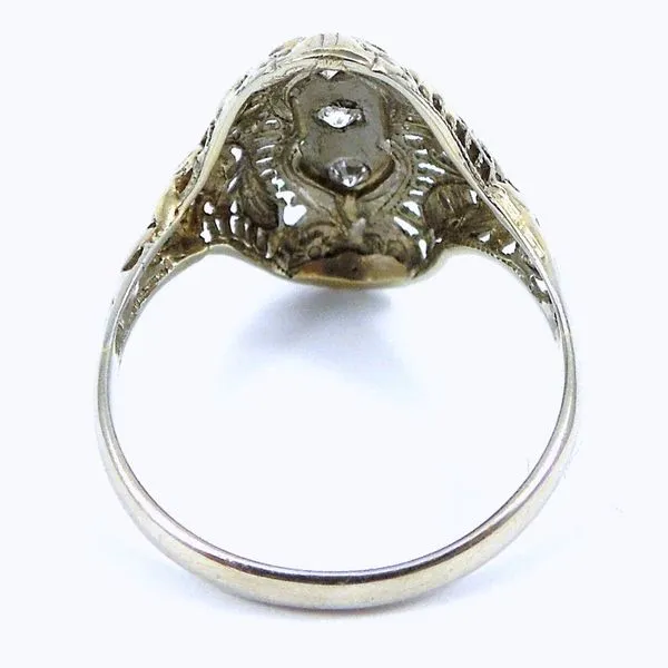 Old Mine Cut Diamond Shield Ring Image 2 Joint Venture Jewelry Cary, NC