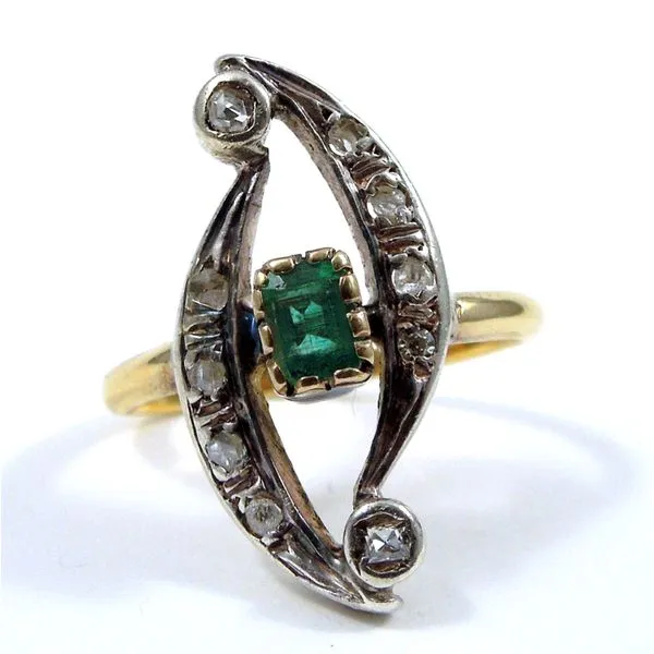 Vintage Emerald and Diamond Ring Joint Venture Jewelry Cary, NC