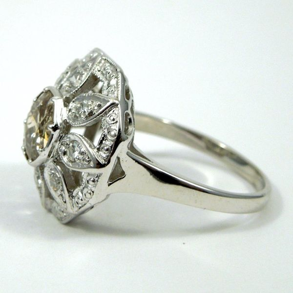 Vintage Fancy Champagne Diamond Ring Image 2 Joint Venture Jewelry Cary, NC