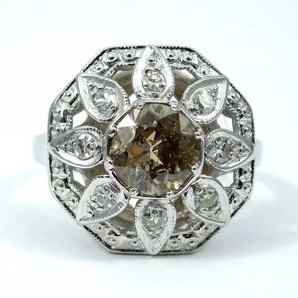 Vintage Fancy Champagne Diamond Ring Joint Venture Jewelry Cary, NC