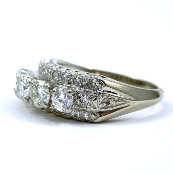 Vintage Diamond Three Rowed Ring Image 2 Joint Venture Jewelry Cary, NC