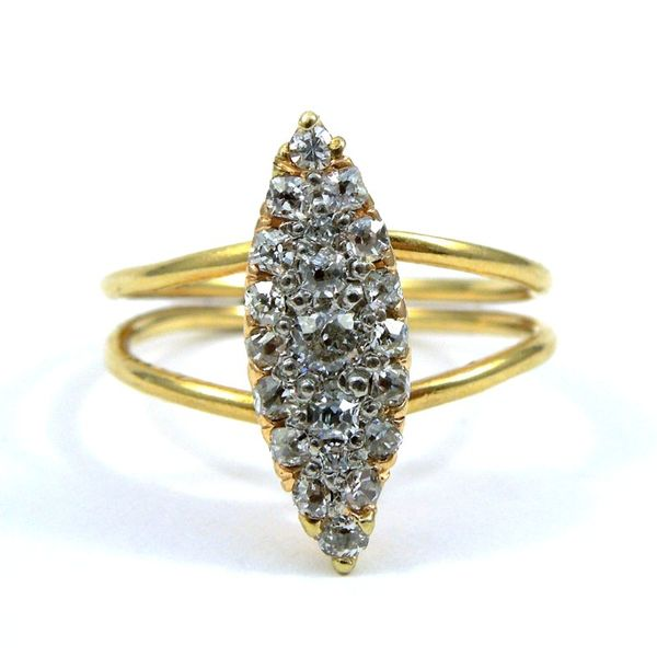 Marquise Shaped Vintage Cluster Diamond Ring Joint Venture Jewelry Cary, NC