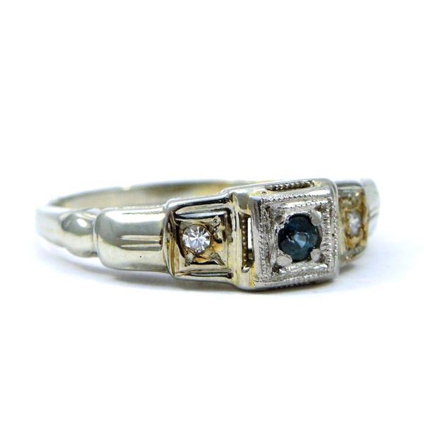 Vintage Sapphire and Diamond Ring Image 2 Joint Venture Jewelry Cary, NC