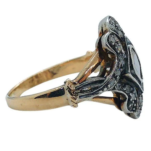 Rose Cut Antique Diamond Ring Image 2 Joint Venture Jewelry Cary, NC