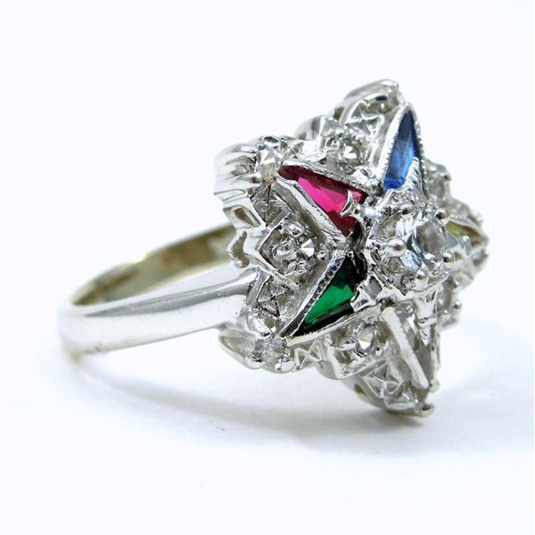 Vintage Eastern Star Diamond Ring Image 2 Joint Venture Jewelry Cary, NC