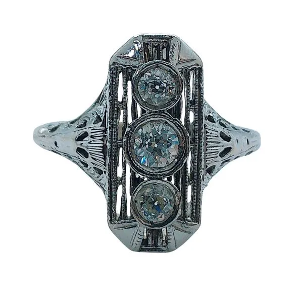 Vintage Three Stone Diamond Ring Joint Venture Jewelry Cary, NC