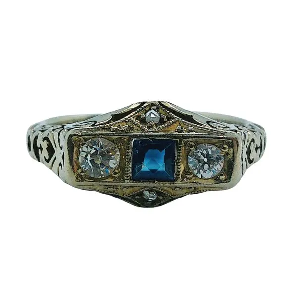 Vintage Diamond and Sapphire Band Joint Venture Jewelry Cary, NC