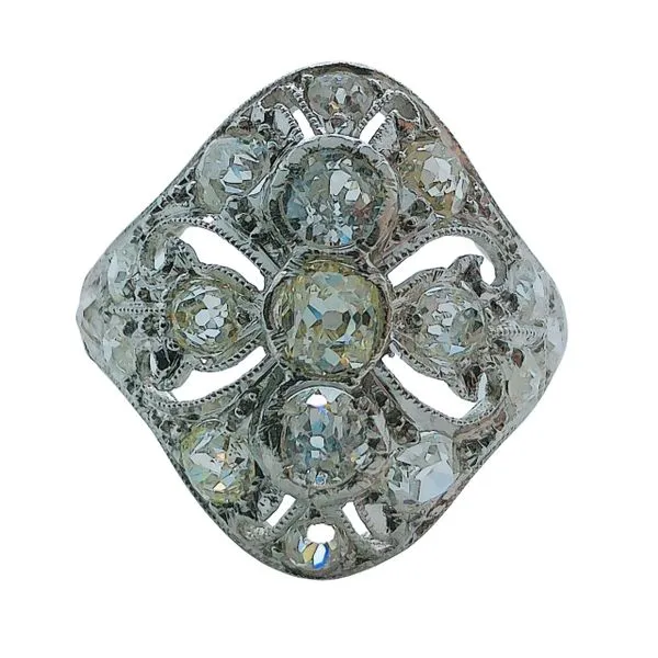 Vintage Mine Cut Diamond Dome Ring Joint Venture Jewelry Cary, NC
