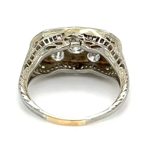 Art Deco Euro Cut Diamond Bar Ring Image 3 Joint Venture Jewelry Cary, NC