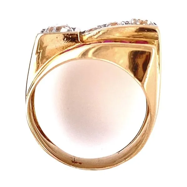 Retro Diamond and Ruby Ring Image 3 Joint Venture Jewelry Cary, NC