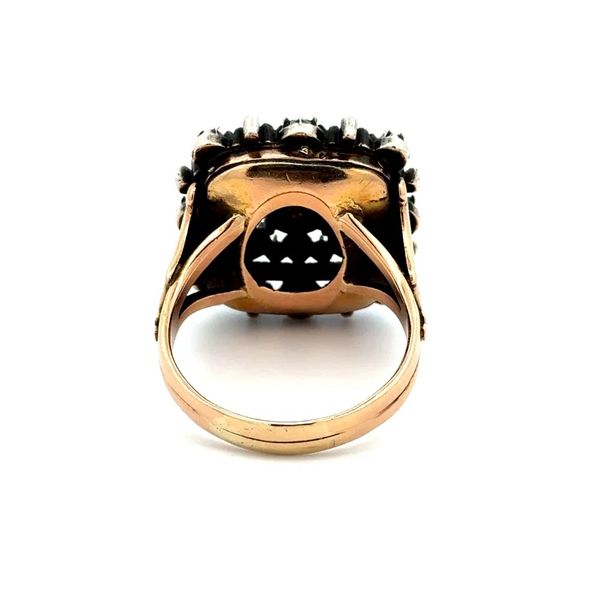 Vintage Silver & 14K Gold 1.55ctw Old Cut Diamond Ring Image 3 Joint Venture Jewelry Cary, NC
