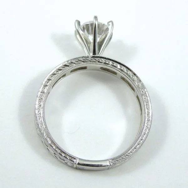 Engraved Semi-Mount Ring Image 2 Joint Venture Jewelry Cary, NC