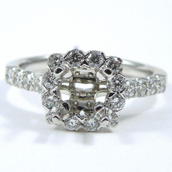Halo Style Diamond Semi-Mount Ring Joint Venture Jewelry Cary, NC