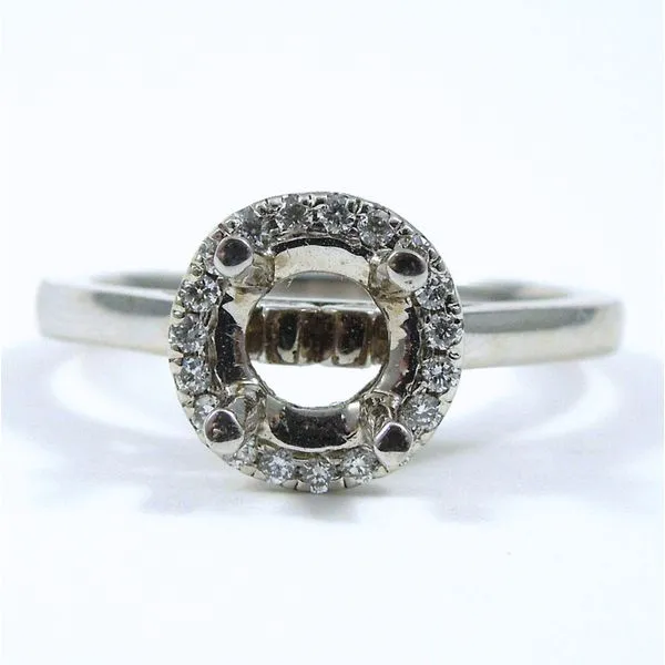 Diamond Halo Semi-Mount Ring Joint Venture Jewelry Cary, NC